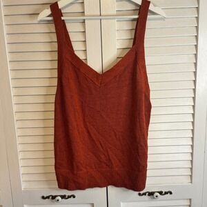Banana Republic Womens Lightweight Rust Sweater Tank SZ L